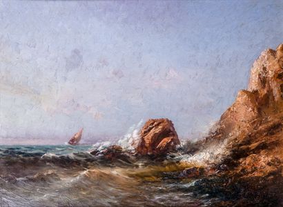 André MAGLIONE (1838-1923)

Rocks at sea

Oil...