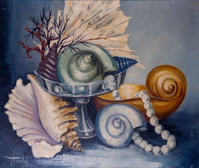 Jean TRIOLET (1939)

Still life with shells

Oil...
