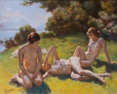 BRUNINI (XIX-XX)

Naked women on the Corsican...