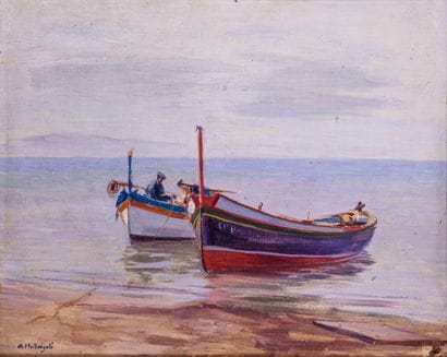 Olynthe MADRIGALI (1887-1950)

the boats

Oil...