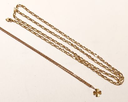 Important lot d'or comprenant : 

- Neuf...