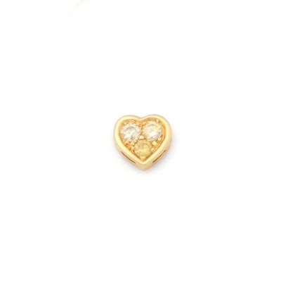 Pendentif coeur en or jaune 18K (750/1000)...