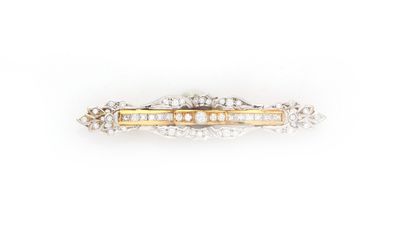 Broche en deux tons d’or jaune et gris 18K...