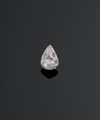 Diamant sur papier taille poire pesant 3,05...