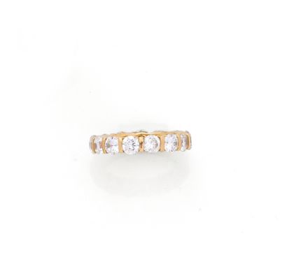 Alliance américaine en or jaune 18K (750/1000)...