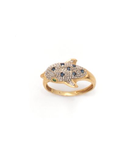 Bague de jeune fille en or jaune 18K (750/1000)...