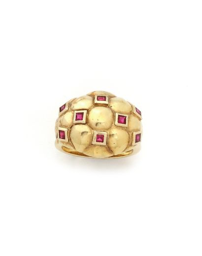 Bague en vermeil (925/1000) ornée d'un motif...