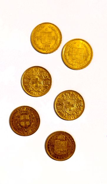 SUISSE

20 francs or. 4 pièces. 1886, 1896,...