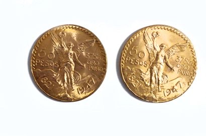 
MEXIQUE

50 Pesos. 2 pièces. 1947
R/ESTADOS...