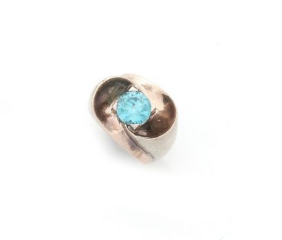 Bague Art Déco en argent (800/1000) et or...