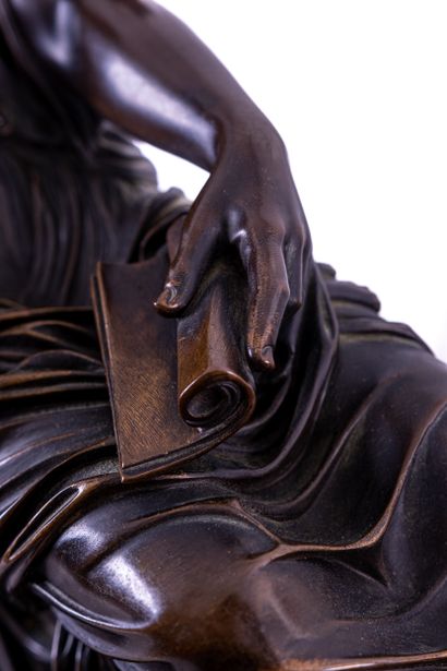 F. Barbedienne

Bronze clock with gunmetal...