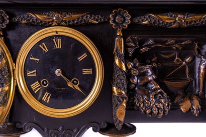 F. Barbedienne

Bronze clock with gunmetal...