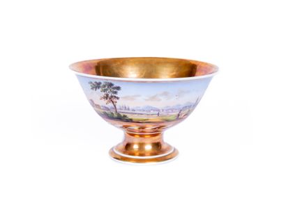 Service in gilded and polychrome porcelain...