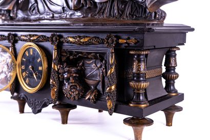 F. Barbedienne

Bronze clock with gunmetal...