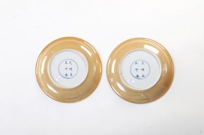 CHINE, XVIIIe siècle

Paire d'assiettes en...