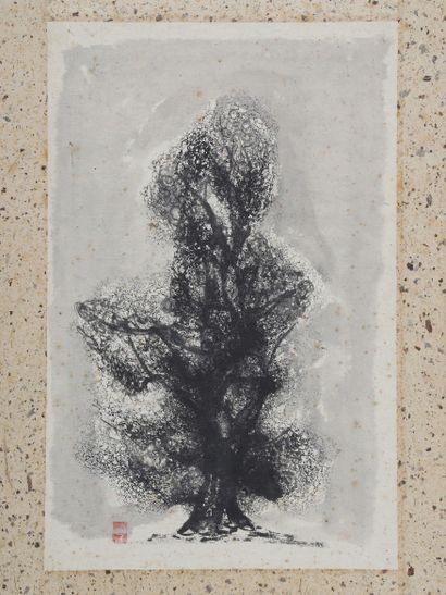 JAPON, XXe siècle

Paire de peintures à l'encre...