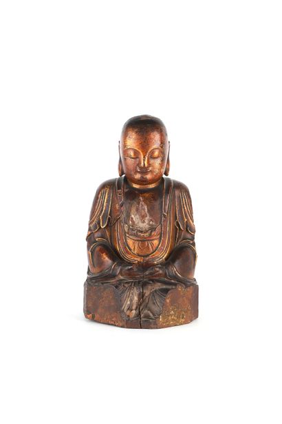 CHINE, XVIIIe siècle

Statuette de Bouddha...
