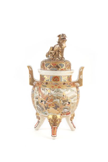 JAPON, XIXe siecle 

Brûle-parfum tripode...