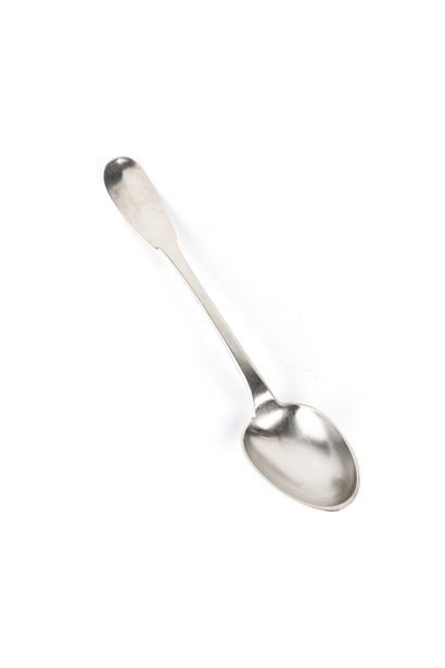 Cuillère à ragout en argent, modèle uniplat....