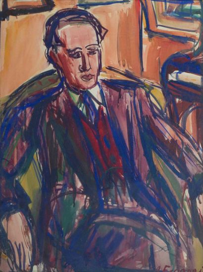 Antoine FERRARI (1910-1995) 

Portrait d’homme...
