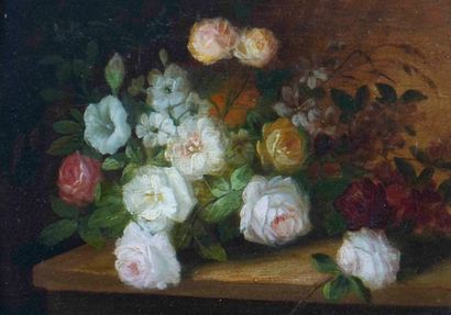 GUILLAUMET (XIX) 

Roses Thrown 

Pair of...