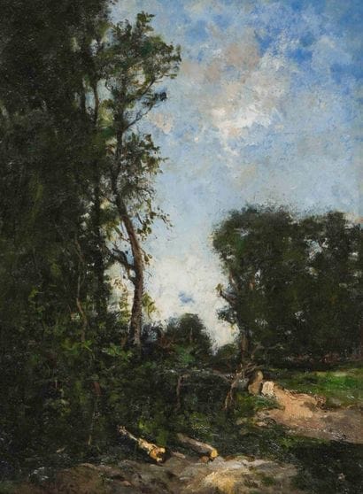 Narcisse DIAZ (1807-1876) 

Under wood 

Oil...