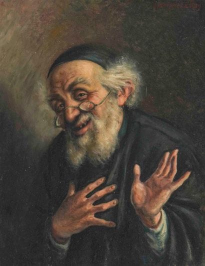 Georges LEROY (XIX-XX) 

The rabbi 

Oil...