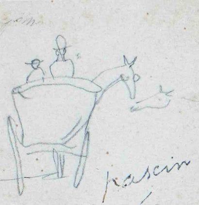 Jules PASCIN (1885-1930) 

The cart 

Pencil...