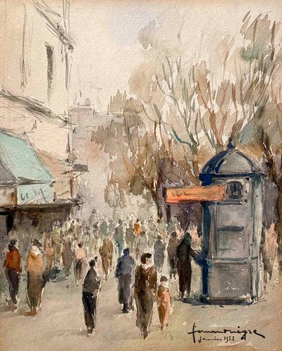Fernand NEGRE (1899-1985)

The market. 1953

Watercolor

Signed...