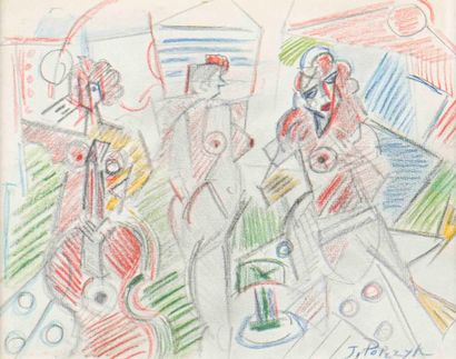 Jozef POPCZYK (1890-1971) 

Musiciennes 

Crayon...