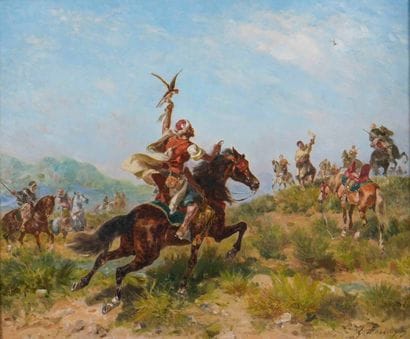 Georges WASHINGTON (1827-1910) 

Falconers...