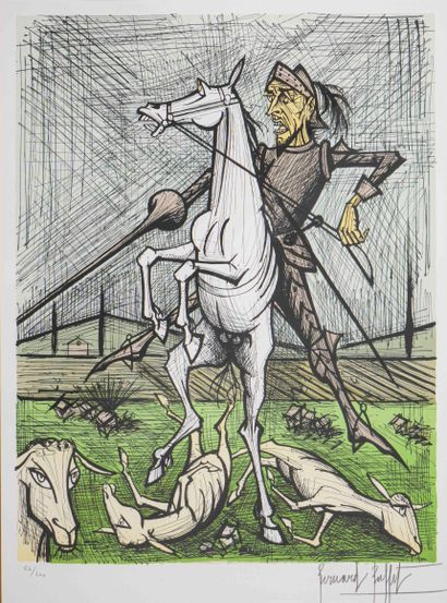 Bernard BUFFET (1928-1999) Don Quixote on...
