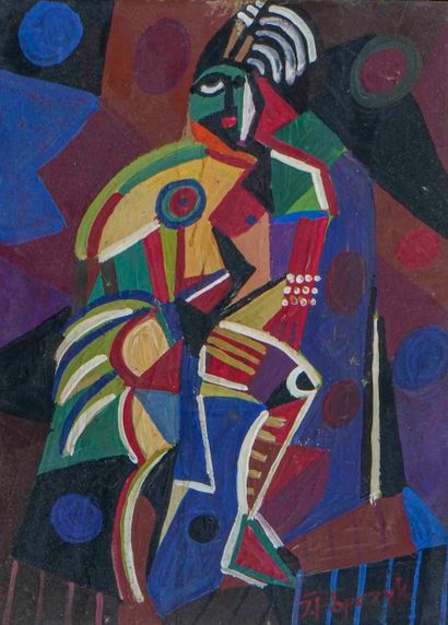 Jozef POPCZYK (1890-1971) 

Personnage 

Huile...
