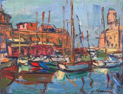 Antoine FERRARI (1910-1995) 

Le port de...