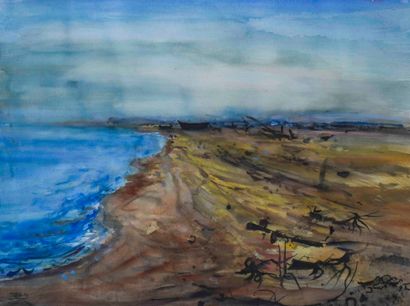 Louis TRABUC (1928-2008) 

Landscape 

Watercolor...