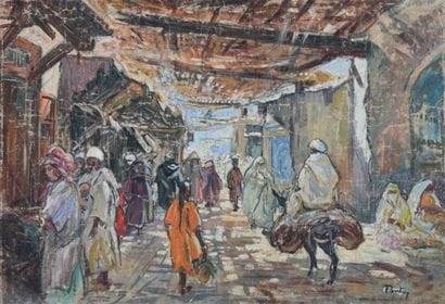 Henri Jean PONTOY (1888-1968) 

The souk...