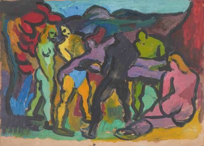 Pierre AMBROGIANI (1907-1985) 

Scène animée...