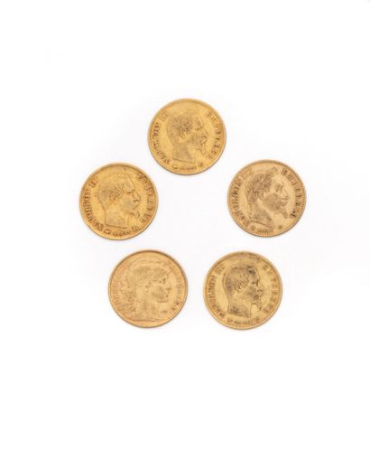 FRANCE, Monnaie en or : 

Second Empire,...
