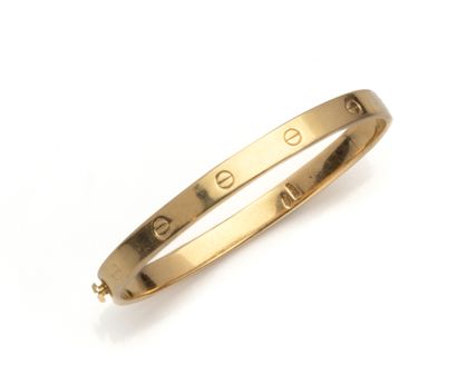 Bracelet jonc rigide en or jaune 18K (750/1000)...