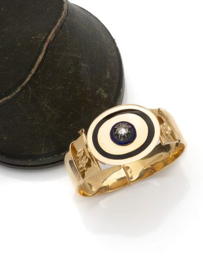 Bracelet rigide en or jaune 18K (750/1000)...