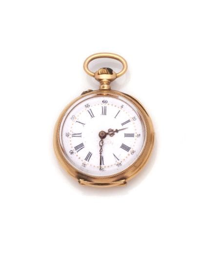 
Montre de poche en or jaune 18K 750 millièmes...