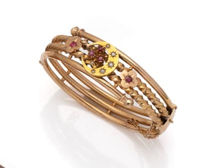 Bracelet multi tours en or rose 18K (750/1000)...