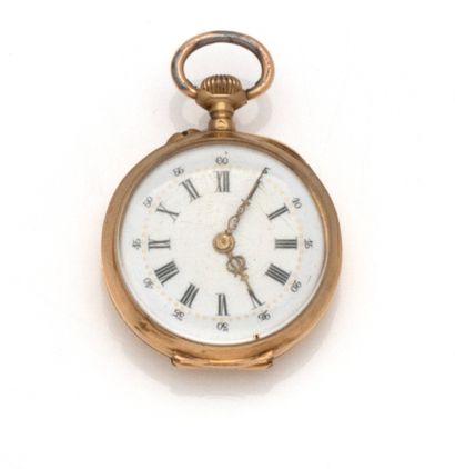 
Montre de poche en or jaune 18K 750 millièmes...
