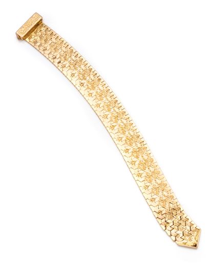 Bracelet ruban en or jaune 18K (750/1000)...