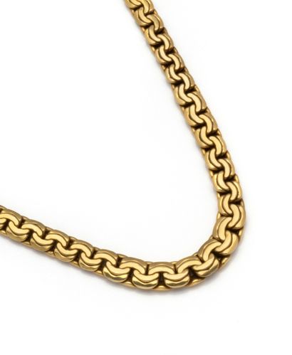 Collier en or jaune 18K (750/1000) à mailles...