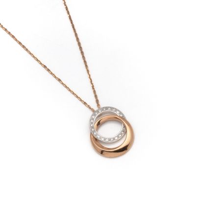 Collier en or deux tons 18K (750/1000) composé...