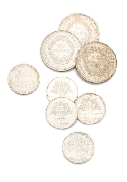FRANCE, Monnaies en argent : 

50 Francs...