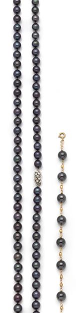Collier de 113 perles de Tahiti, le fermoir...