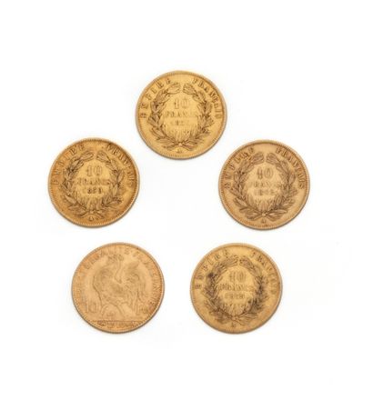 FRANCE, Monnaie en or : 

Second Empire,...