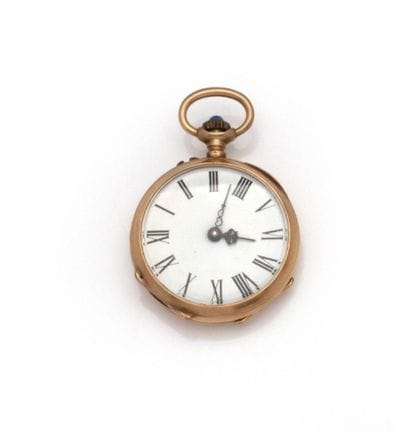 
Montre de poche en or jaune 18K 750 millièmes...